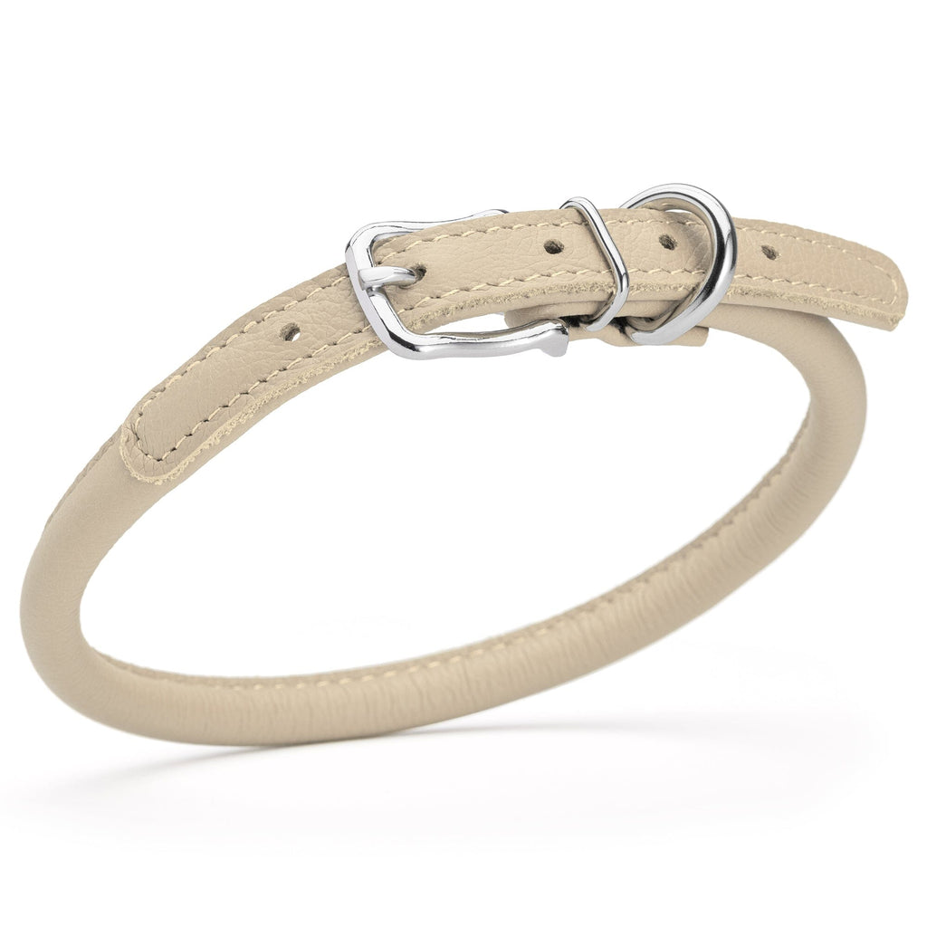 Soft Leather Round Dog Collar