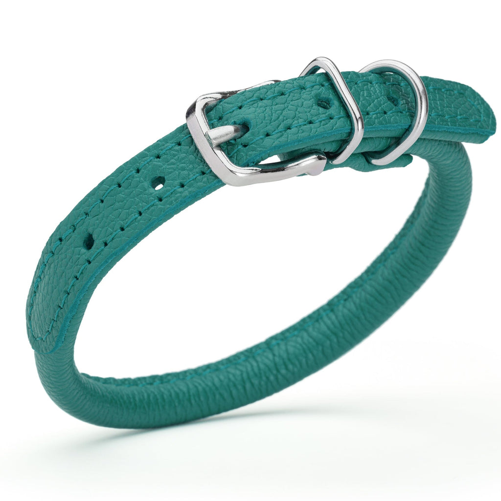 Soft Leather Round Dog Collar