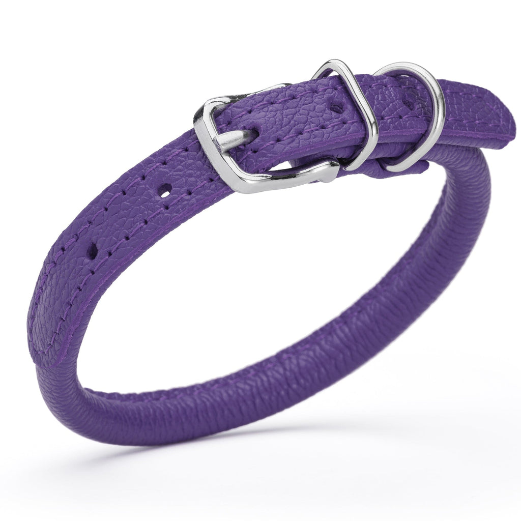 Soft Leather Round Dog Collar