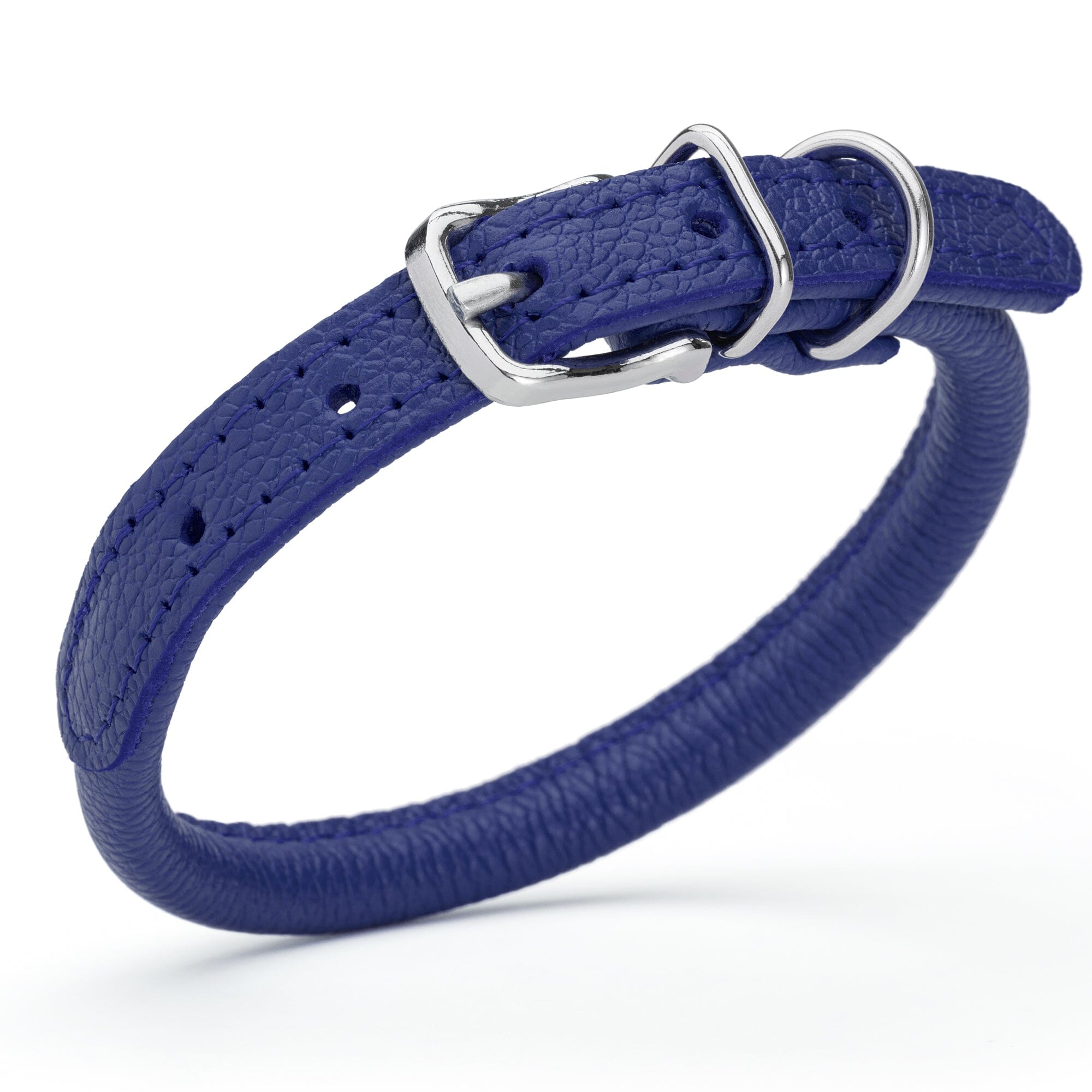 Soft Leather Round Dog Collar