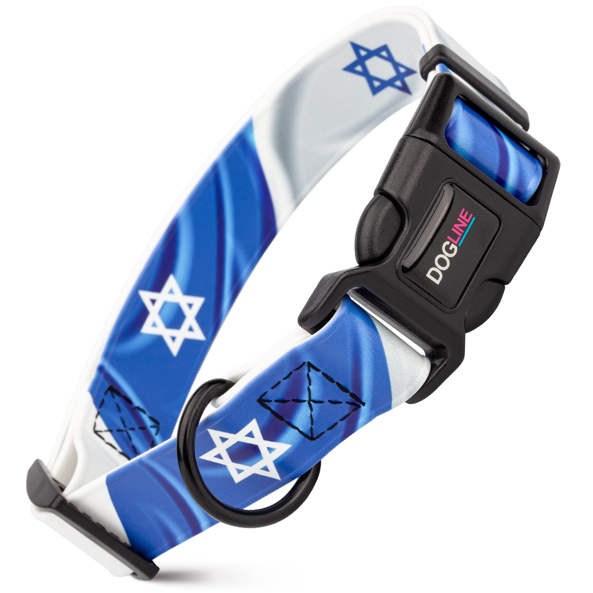 Dogline Biothane Full Color Design Printed Dog Collar with Quick Release Buckle