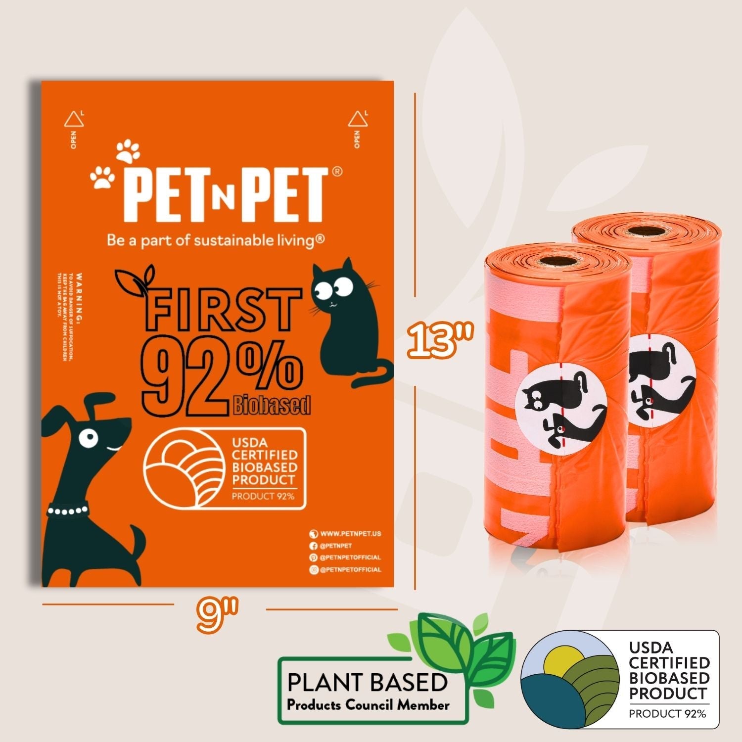 92% Biobased Poop Bags
