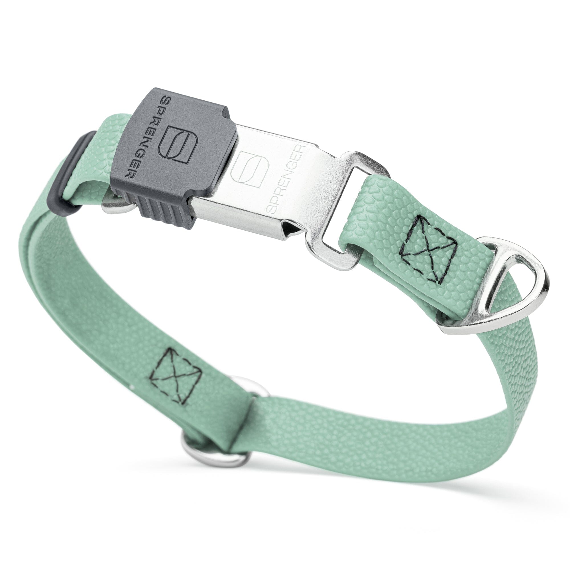 Dogline Pebble Emboss Biothane Dog Collar with Herm Sprenger Stainless Steel ClicLock Buckle