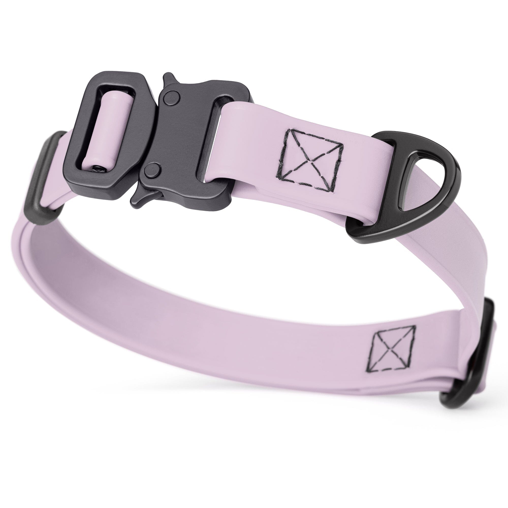 Dogline BioThane Dog Collar with Stab-Lock Quick Release Buckle