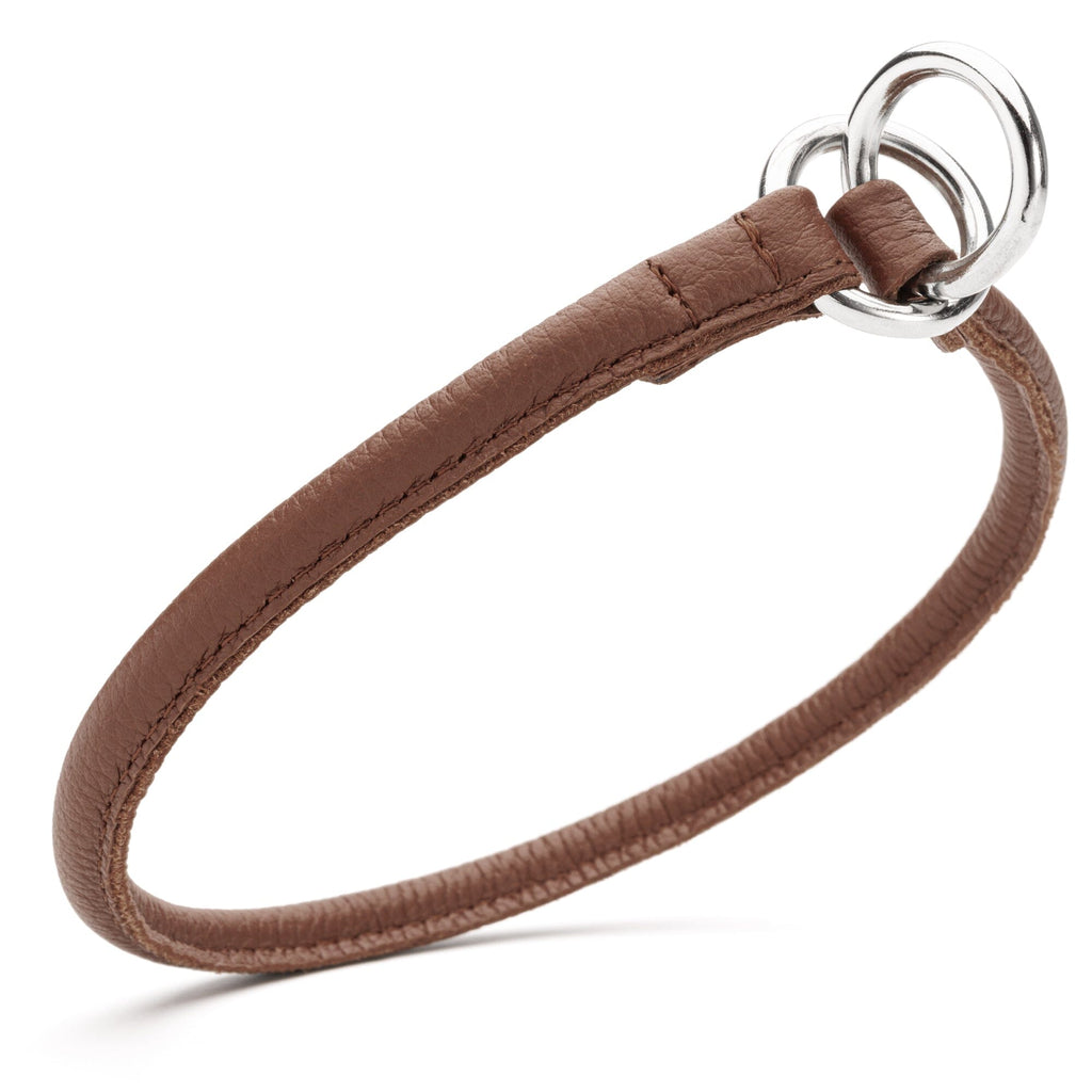 Soft Leather Round Slip Collar