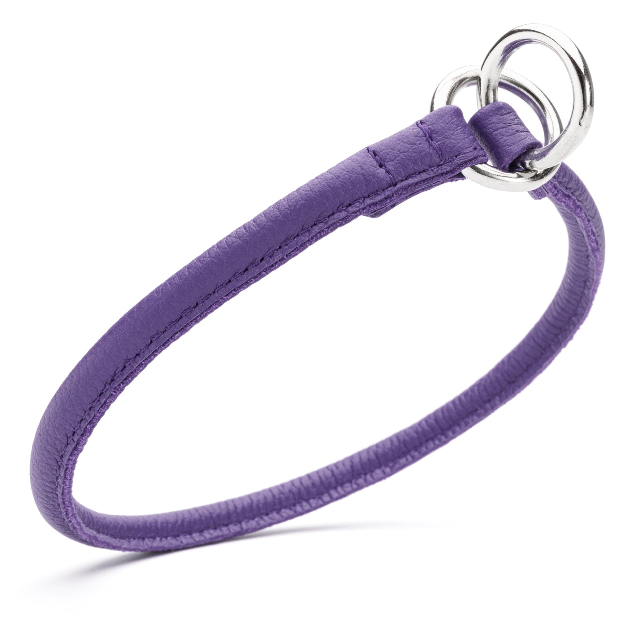 Soft Leather Round Slip Collar