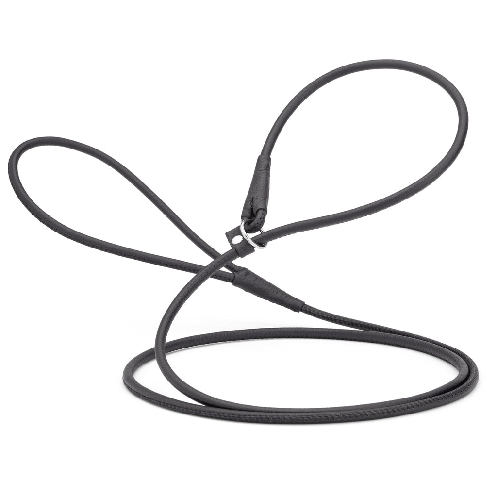 Soft Leather Round Slip Lead for Dogs