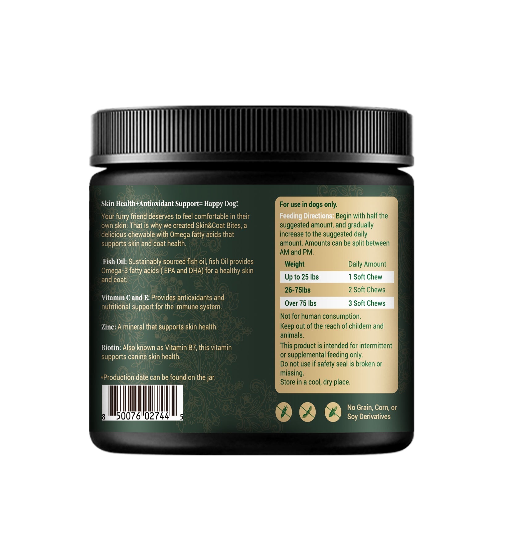 Skin & Coat Bites for Dogs – Shine, Strength & Allergy Relief